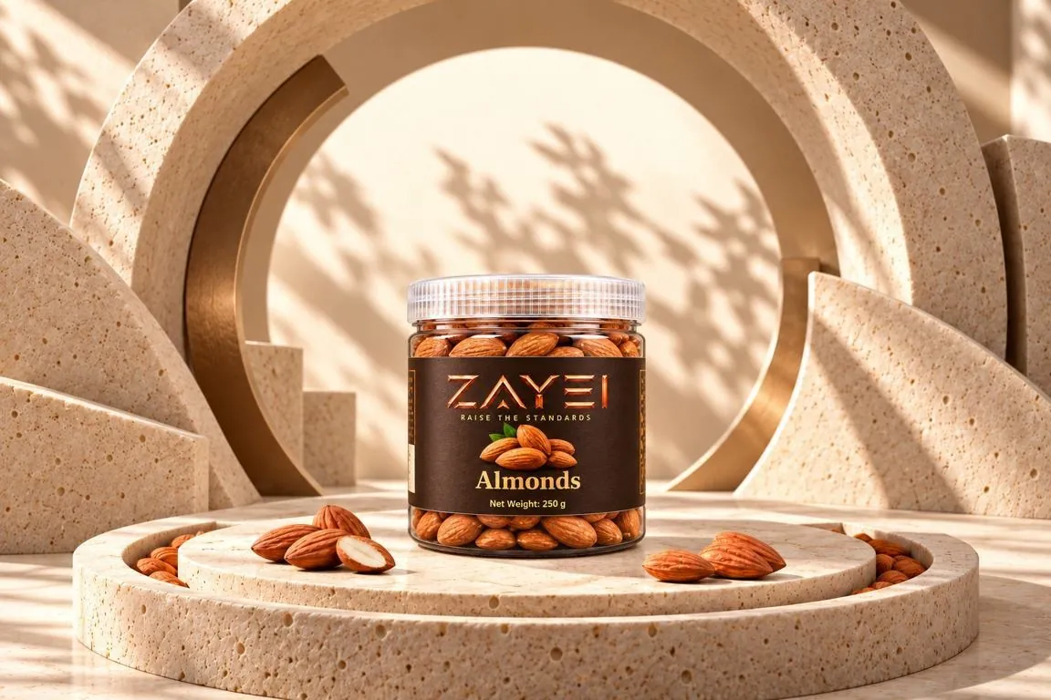 ZAYEI Almonds jar, 250 g pack