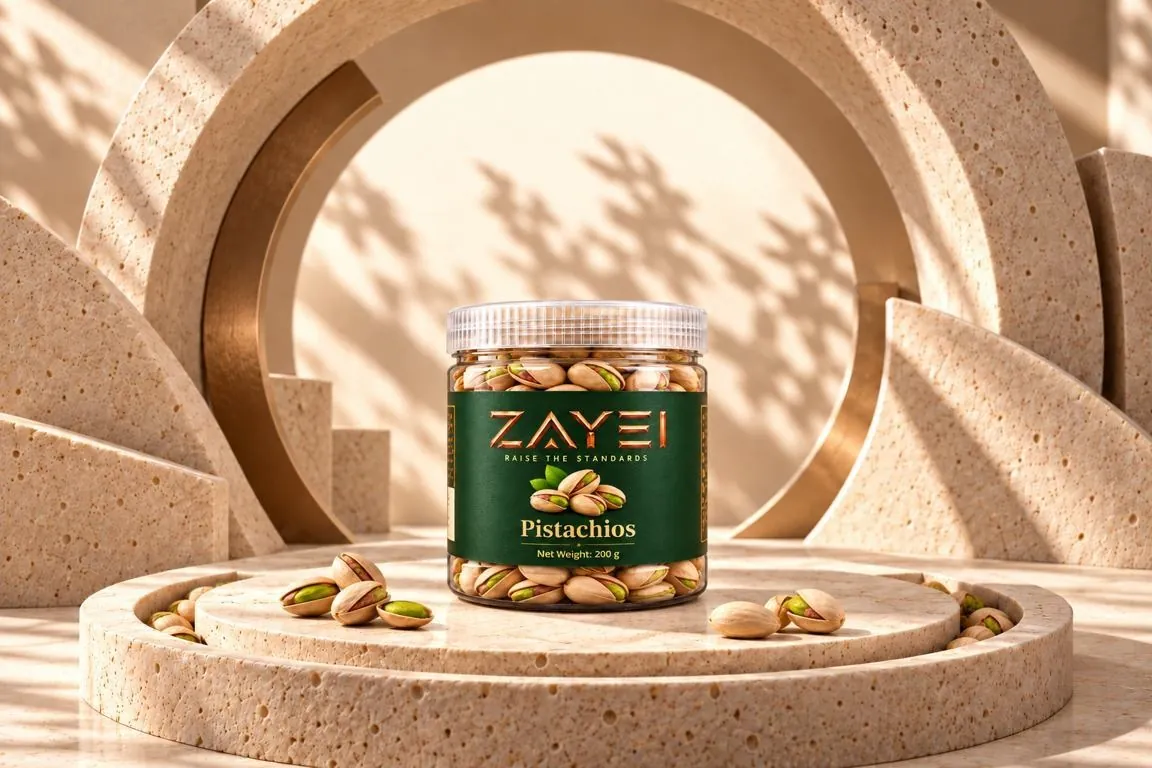 ZAYEI Salted Pistachios jar, 200 g pack