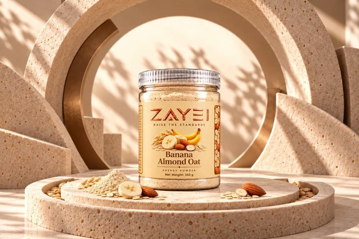 ZAYEI Banana Almond Oat jar, 350 g pack