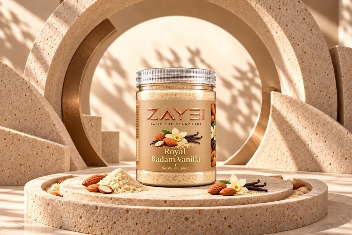 ZAYEI Royal Badam Vanilla jar, 350 g pack