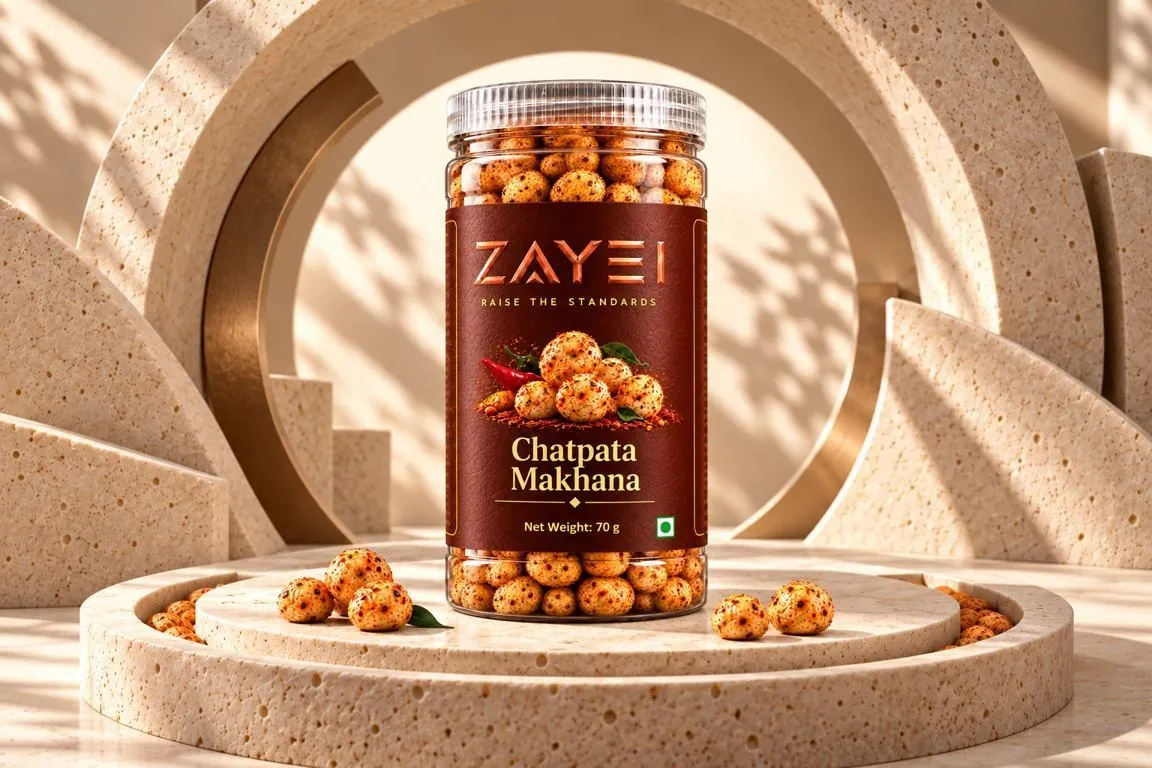 ZAYEI Chatpata Makhana jar, 70 g pack