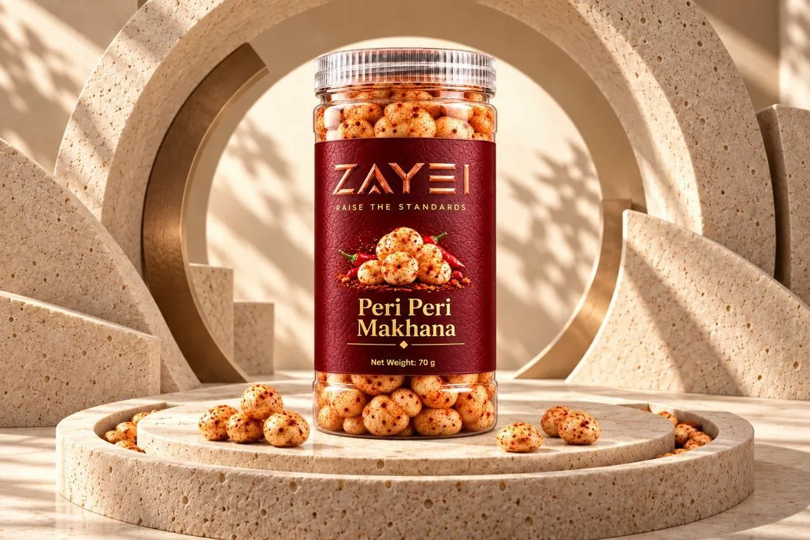 ZAYEI Peri Peri Makhana jar, 70 g pack